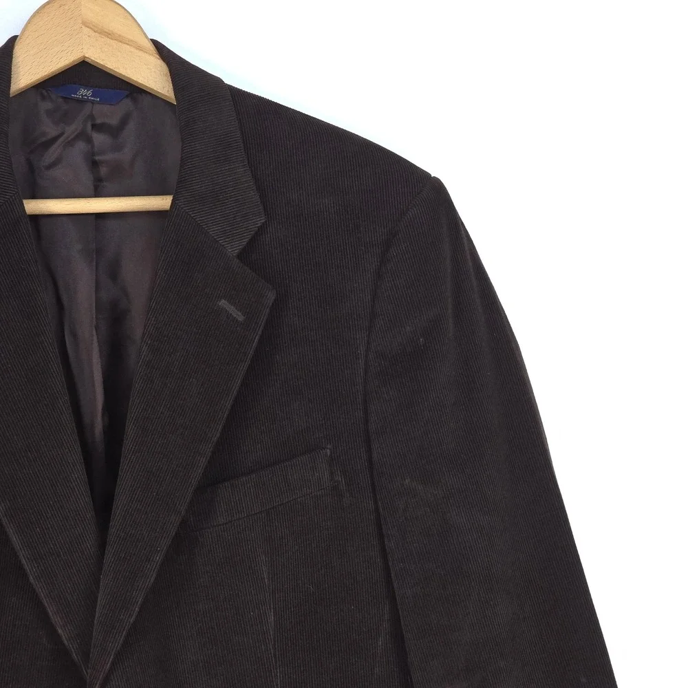 Brooks Brothers 346 Corduroy Sport Coat Brown Blazer 43R Career Classic Heritage